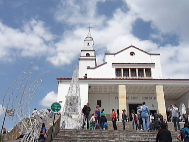 Church building on top of Monserrate mountain