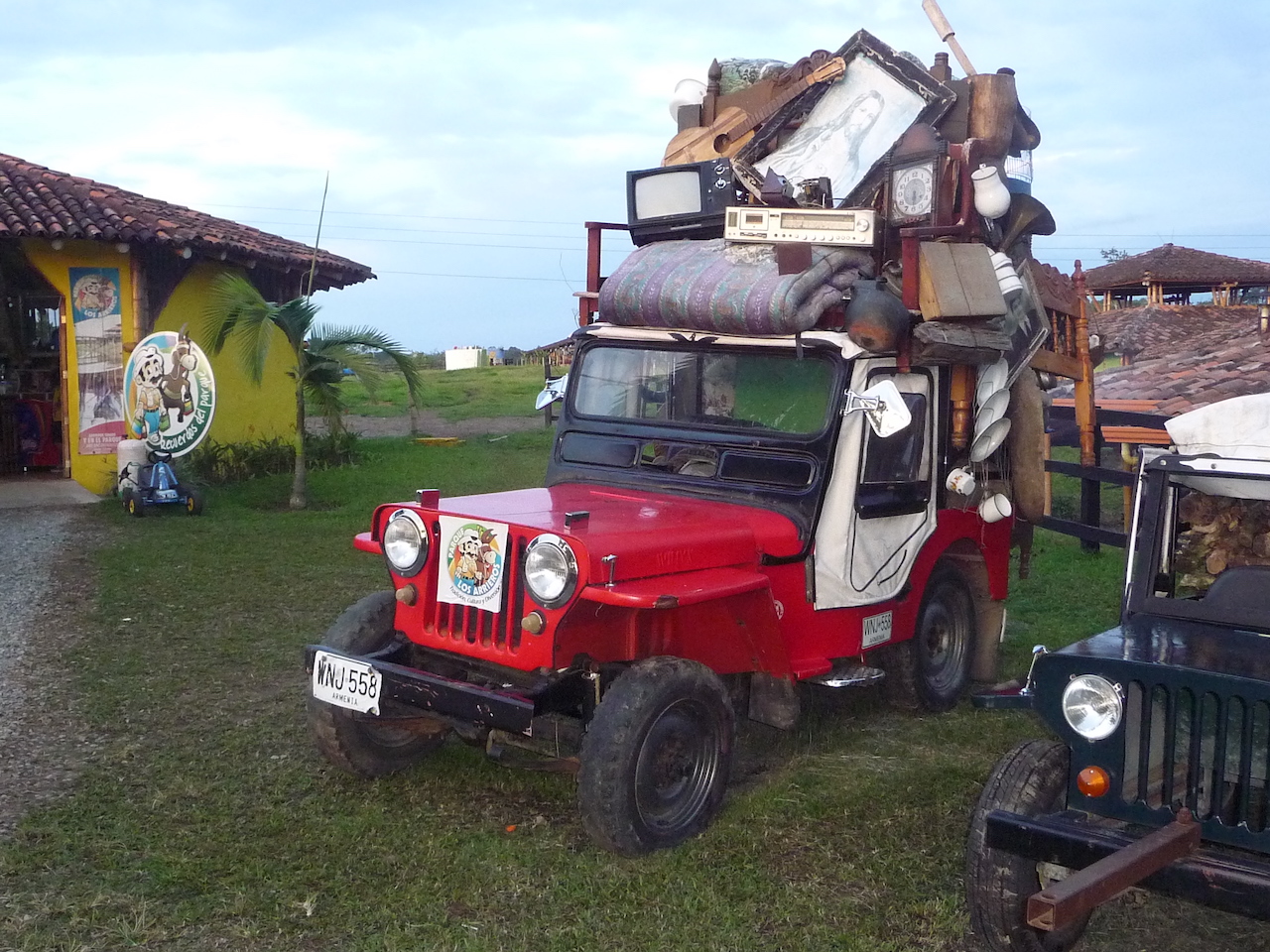 Jeep in the town of Armenia Colombia