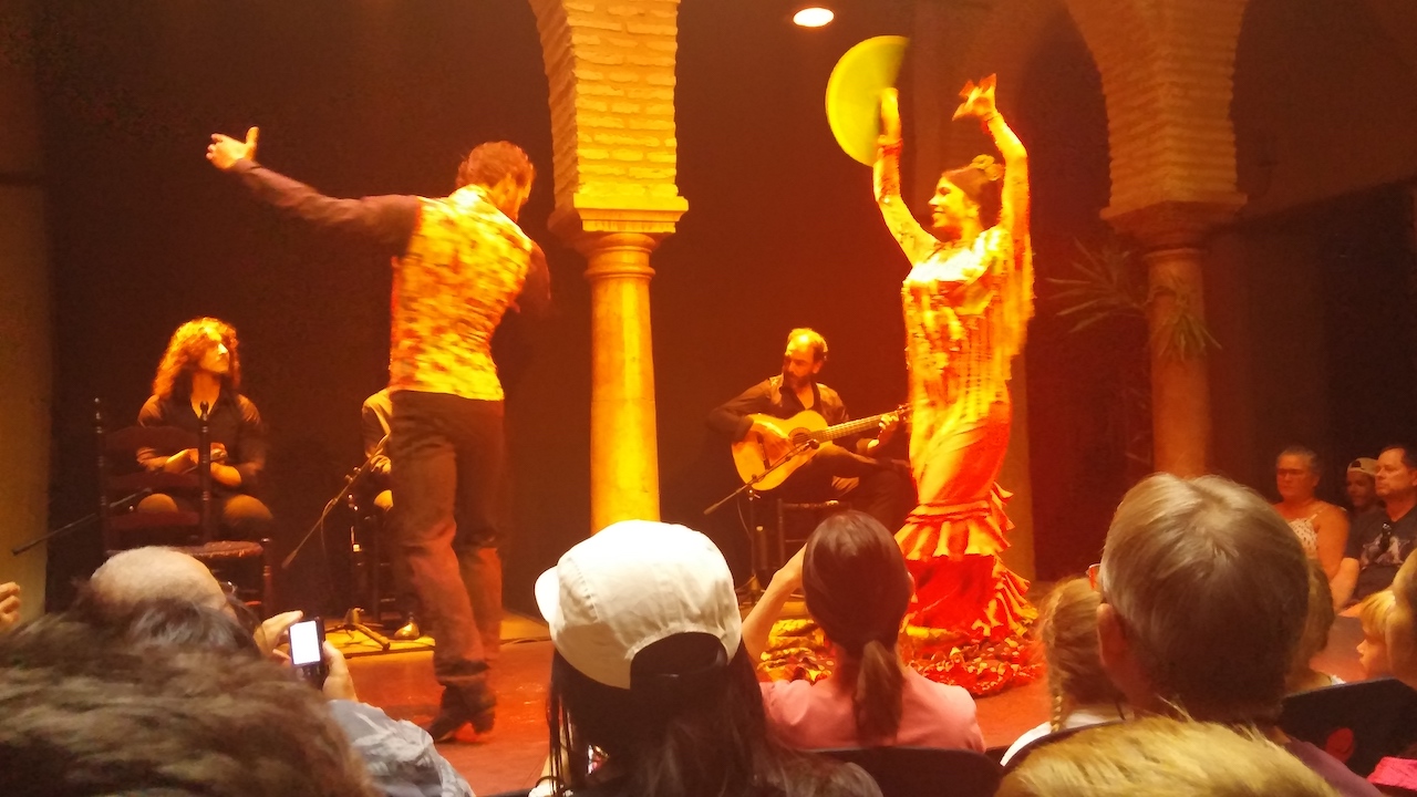 Flamenco dancers dancing