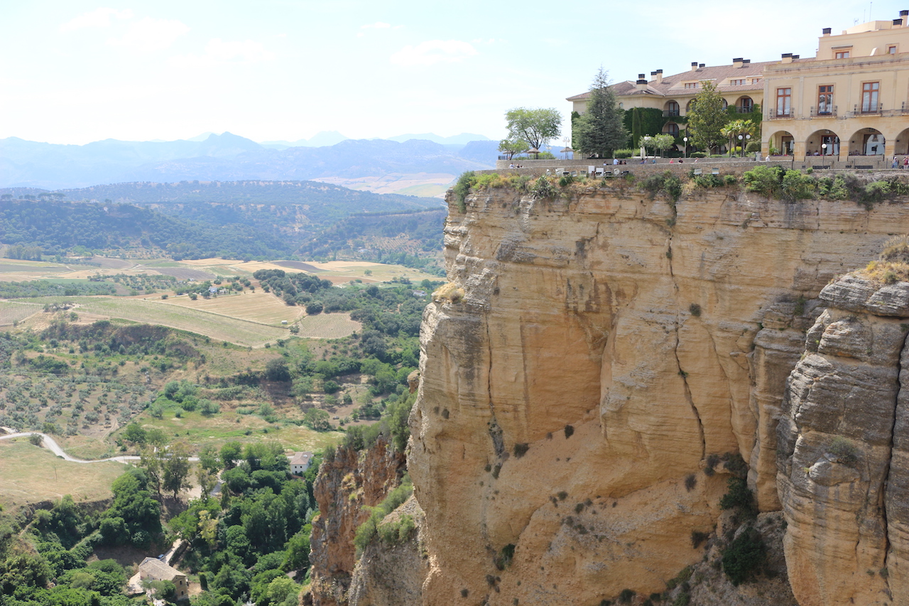 View of the countryside from an overlook in Ronda, Spain